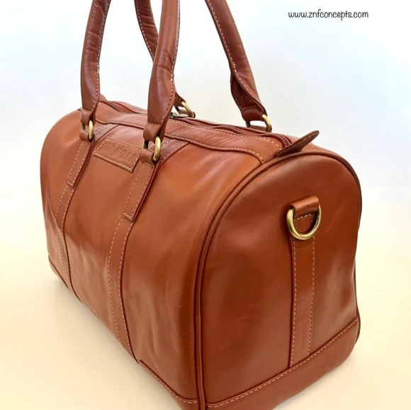 Compact Duffle Weekender bag Full grain leather - Picture 6 of 10